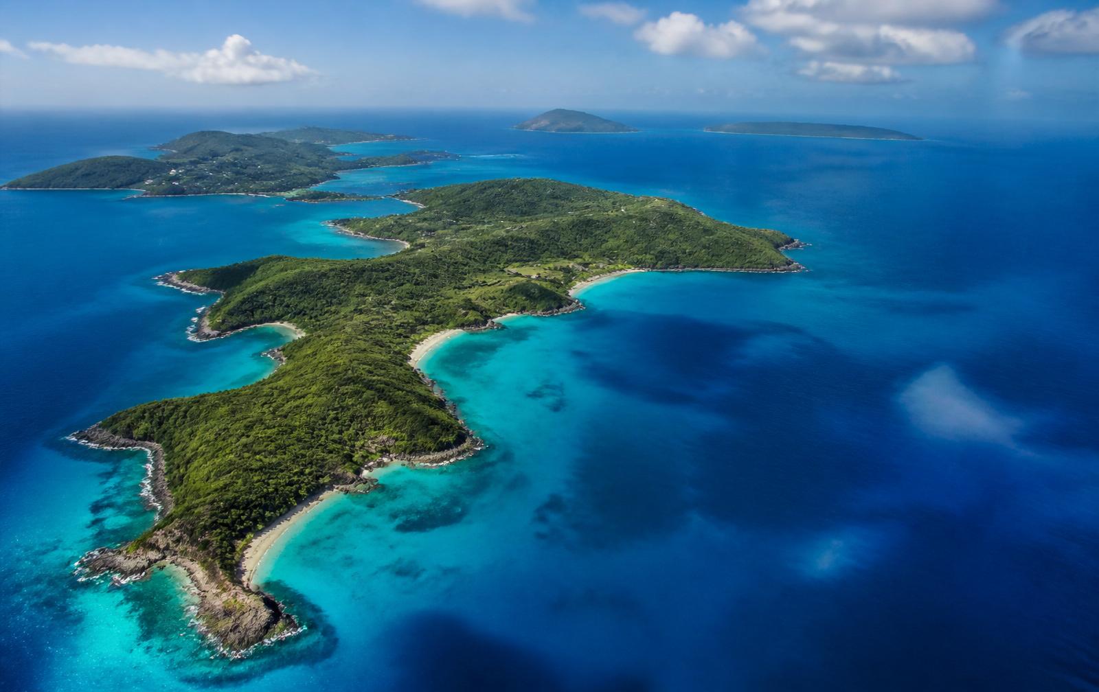 A Sunreef catamaran at anchor off The Baths, Virgin Gorda.